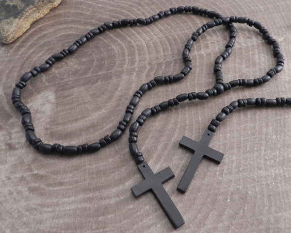 Get dressed for the occasion Take a look at our collection of Wood Bead  Rosary Necklace Black Amigaz